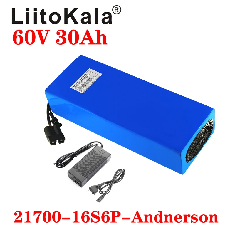 60V 30Ah Electric Scooter Battery - LiitoKala 60V 30ah 16S6P Electric Scooter
