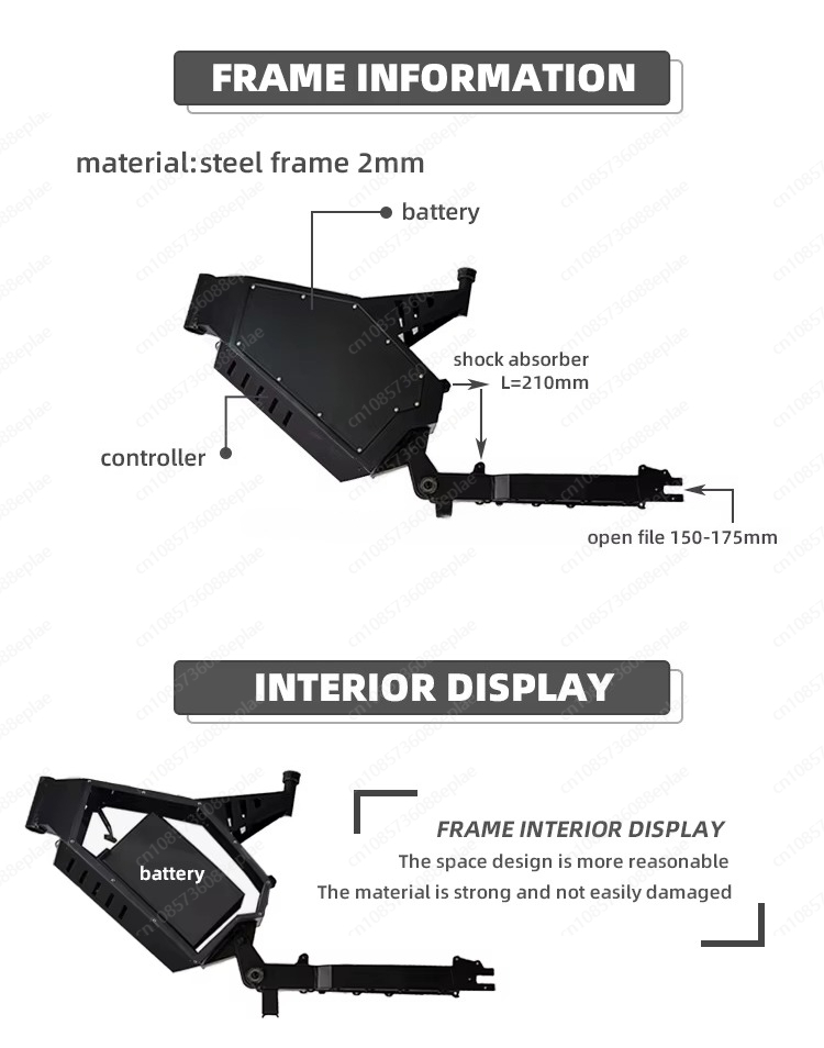 Stealth Bomber Ebike Frame, Fu - огляд і ціна 8000W Stealth Bomber Ebike