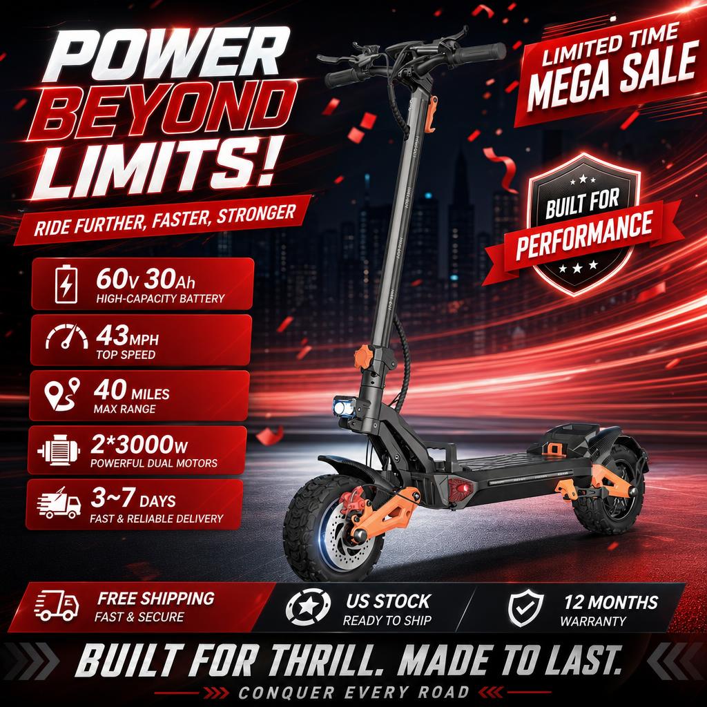 FREEBOY H9 Adult Electric Scoo - огляд і ціна 60V 30Ah Electric Scooter Battery