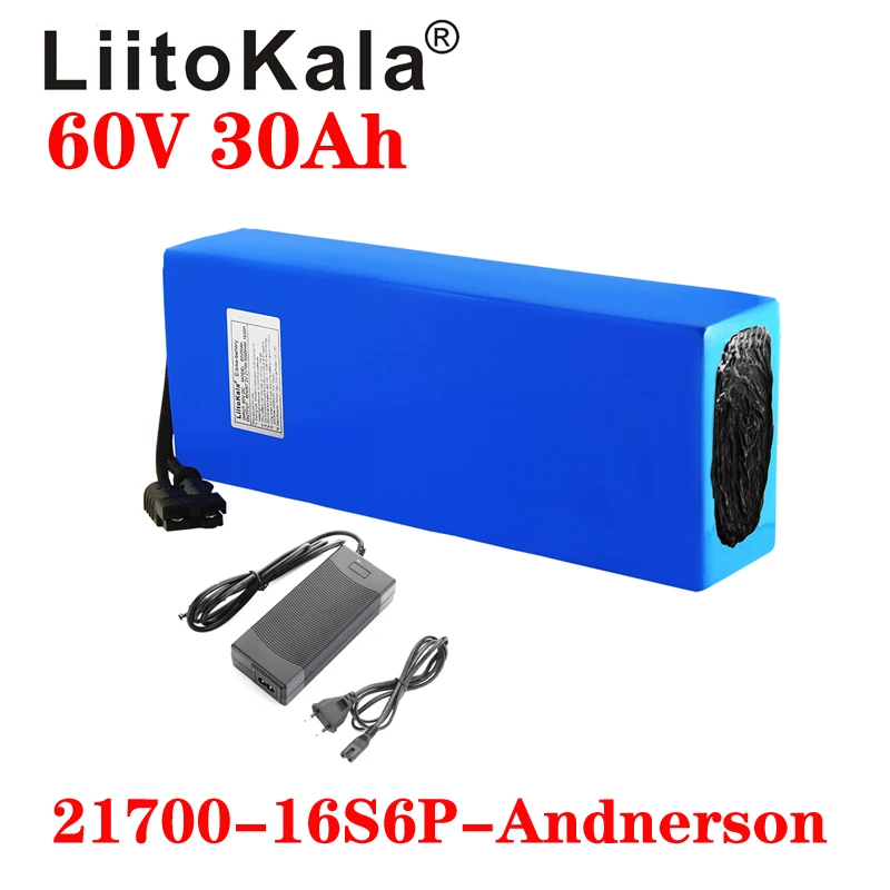LiitoKala 60V 30ah 16S6P Elect - огляд і ціна 60V 30Ah Electric Scooter Battery
