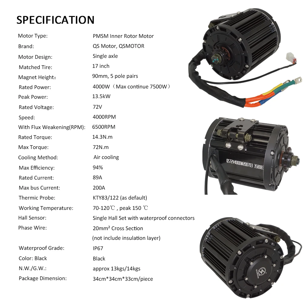 QS138 90H Mid Drive Motor Kit  - огляд і ціна Electric Motorcycle Conversion Kit 72V