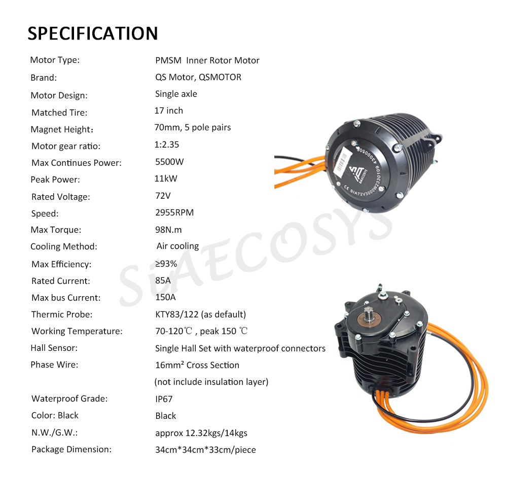QS MOTOR 138 3000W V3 5500W Ma - огляд і ціна Mid Drive Motor Kit 72V 3000W