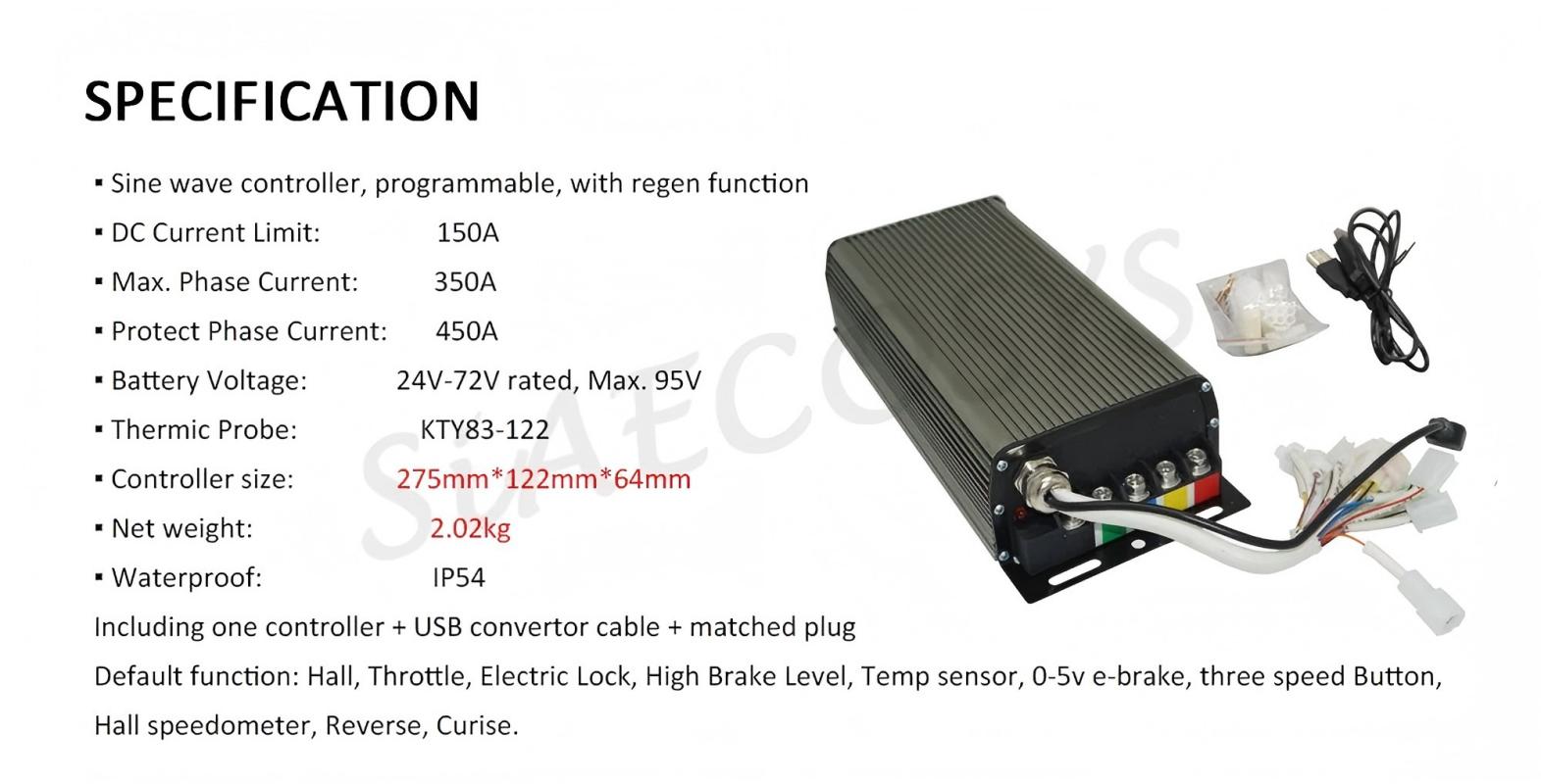 Sabvoton SVMC72150 Programmabl - огляд і ціна Sabvoton Svmc72150 Controller Kit